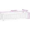 vidaXL Fioriera da Giardino 110x30x27,5 cm in Legno Massello di Acacia