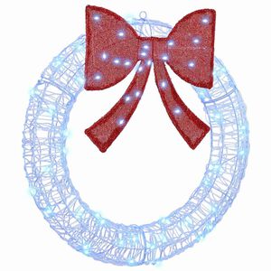 vidaXL Corona con 60 LED Blu 76 x 76 x 8,5 cm Acrilico