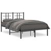 vidaXL Giroletto con Testiera in Metallo Nero 120x190 cm