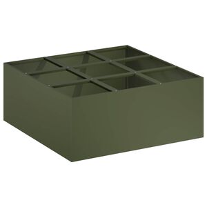 vidaXL Vaso da giardino Verde Oliva 100 x 100 x 20 cm