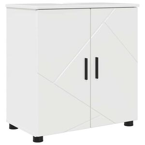 vidaXL Mobile da Bagno con archiviazione Bianco Lucido 61 x 35 x 64 cm
