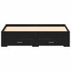 vidaXL Struttura del letto Rovere Nero 140 x 190 cm Legno multistrato
