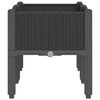 vidaXL Fioriera da Giardino con Gambe Nera 80x40x42 cm in PP