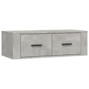 vidaXL Mobile TV Pensile Grigio Cemento 80x36x25 cm Legno Multistrato
