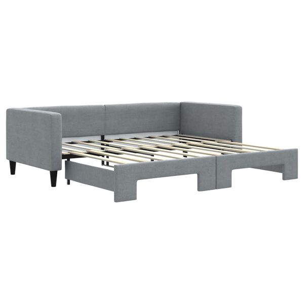 vidaXL Divano Letto con Letto Estraibile Grigio Chiaro 90x190 Tessuto