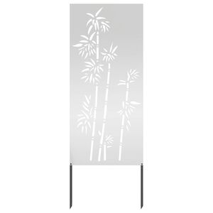vidaXL Schermo per privacy in giardino Floreale Argento 50 x 140 cm