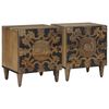 vidaXL Armadio da Notte 2 pcs Marrone 40 x 33,5 x 46 cm
