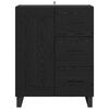 vidaXL Credenza con cassetto Rovere Nero 69,5 x 34 x 90 cm