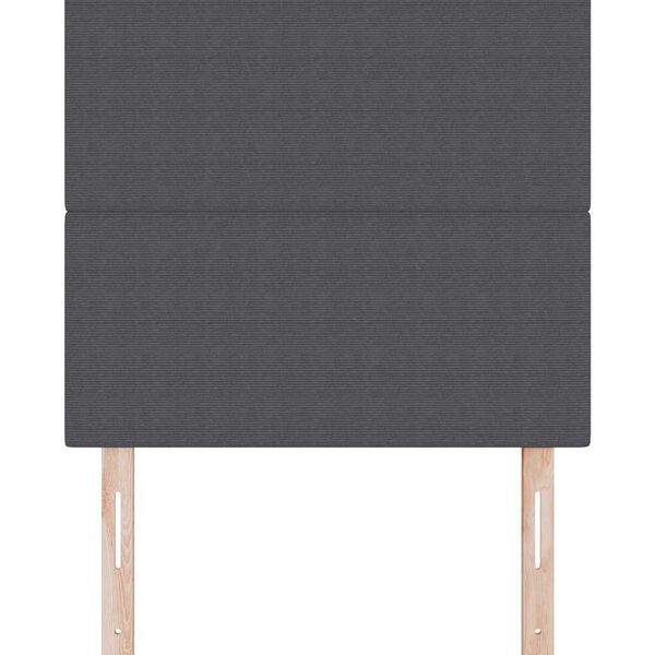 vidaXL Testiera con testiera Grigio scuro 90 cm Pelle Sintetica