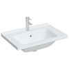 vidaXL Lavandino da Bagno Bianco 71x48x19,5cm Rettangolare in Ceramica