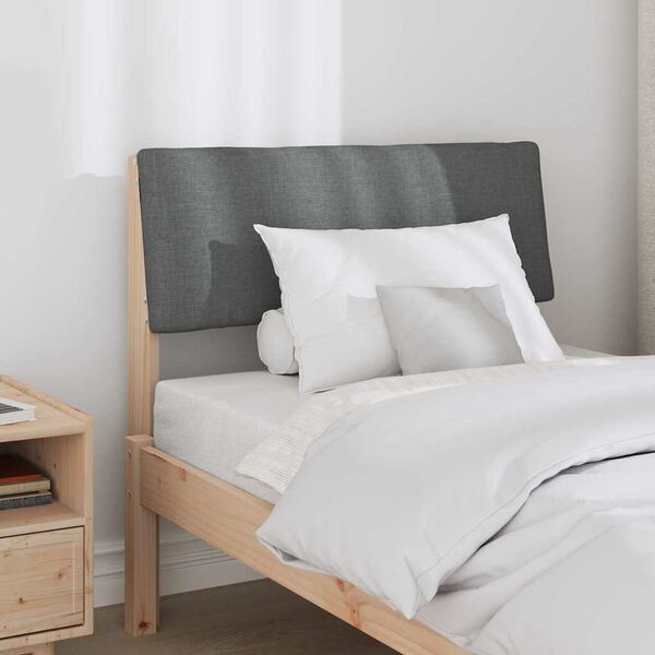 vidaXL Testiera imbottita Grigio scuro 75 cm Pino massello