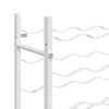 vidaXL Portabottiglie per 96 Bottiglie Metallo Bianco