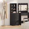vidaXL Credenza Rovere nero 40 x 41 x 135 cm Legno multistrato