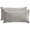 vidaXL Federa 2 pcs HOUTEN Grigio Chiaro 40 x 80 cm Tessuto Chenille