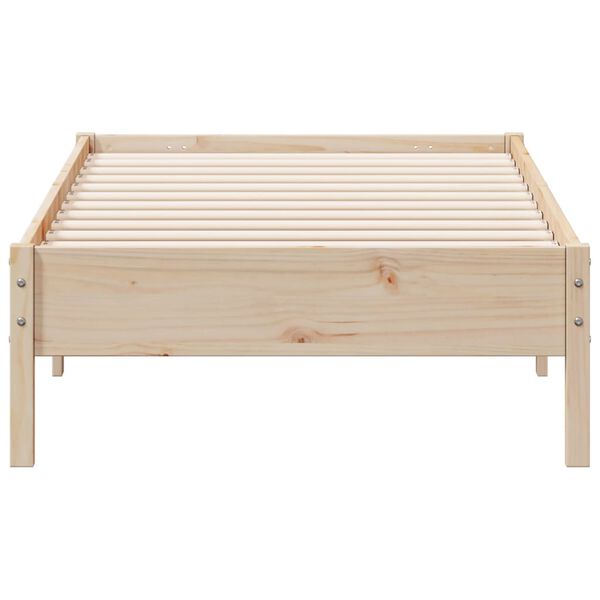 vidaXL Letto senza Materasso 75x190 cm in Legno Massello Pino