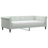 vidaXL Divano Letto con Materasso Grigio Chiaro 90x190 cm in Velluto