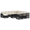 vidaXL Set Divano da Giardino 13 pz Nero e Bianco Crema polyrattan