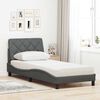 vidaXL Letto con Materasso Grigio Scuro 90x200 cm in Tessuto