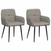 vidaXL Sedie da pranzo 2 pcs Pelle Scamosciata Sintetica Grigio Chiaro