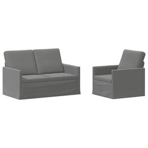 vidaXL Set di divani 2 pcs Grigio Scuro Velluto (V)