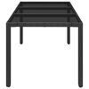vidaXL Tavolo da Giardino Piano in Vetro Nero 150x90x75 cm Polyrattan