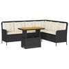vidaXL Set Divani da Giardino 2 pz con Cuscini in Polyrattan Nero