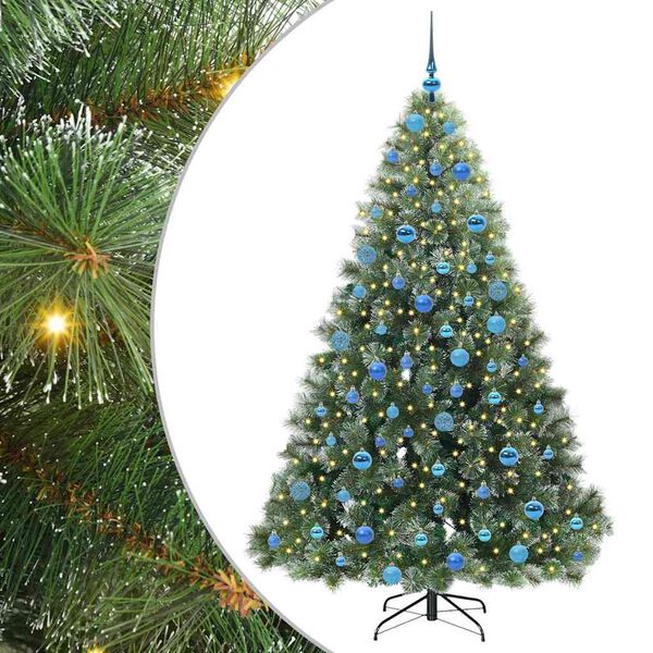 vidaXL Albero di Natale artificiale con 300 LED Verde 180 cm PE e PVC