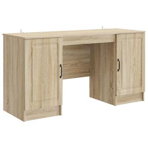 vidaXL Scrivania Rovere Sonoma 142,5 x 50 x 75 cm Legno ingegnerizzato