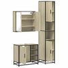 vidaXL Set Mobili da Bagno 3 pz Rovere Sonoma in Legno Multistrato