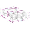 vidaXL Set Divani da Giardino 7pz con Cuscini Legno Impregnato di Pino