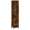 vidaXL Credenza Rovere Fumo 34,5x34x180 cm in Legno Multistrato
