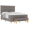 vidaXL Letto a molle con testiera Talpa 190 x 140 cm Tessuto