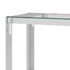 vidaXL Tavolino Laterale Argento 120x40x78 cm in Acciaio Inox e Vetro