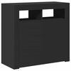 vidaXL Credenza con Luci LED Nera 80x35x75 cm