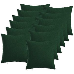 vidaXL Cuscino da Lanciare 12 pz HEERLEN Verde Scuro 40 x 40 cm