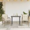 vidaXL Set da Bistr&ograve; 3 pz con Cuscini Beige in Polyrattan