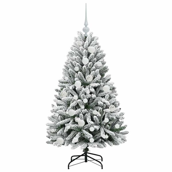 vidaXL Albero di Natale artificiale con 150 LED Verde e Bianco 120 cm