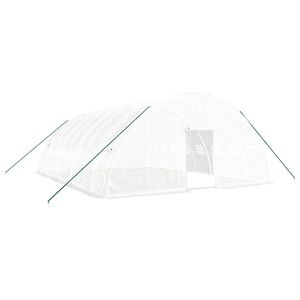 vidaXL Serra con Telaio in Acciaio Bianco 48 m&sup2; 8x6x2,85 m