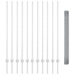 vidaXL Recinzione in rete saldata con pali 25 x 1,4 m Acciaio zincato