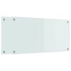 vidaXL Schienale da cucina 2 pcs Bianco 80 x 40 cm vetro temperato