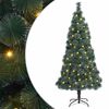 vidaXL Albero di Natale artificiale preilluminato Verde 180 cm PET