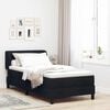 vidaXL Letto a molle con materasso Nero 100 x 200 cm Tessuto