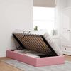 vidaXL Letto con Contenitore Rosa 90 x 190 cm Velluto
