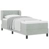 vidaXL Letto a molle con testiera Grigio chiaro 80 x 200 cm Velluto