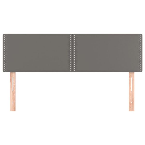 vidaXL Testiera Grigio 144x5x78/88 cm in Similpelle