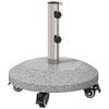 vidaXL Base per Ombrello in Granito con Ruote per Pali da 4-5 cm