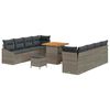 vidaXL Set Divano da Giardino 11 pz 10-Numero di posti Grigio
