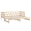 vidaXL Dormeuse Estraibile in Legno Massello di Pino 2x(80x200) cm