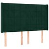 vidaXL Testiera ad Orecchio Verde Scuro 147x23x118/128cm in Velluto