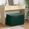 vidaXL Pouf Verde Scuro 61 x 41 x 40 cm Velluto e Legno Ingegnerizzato